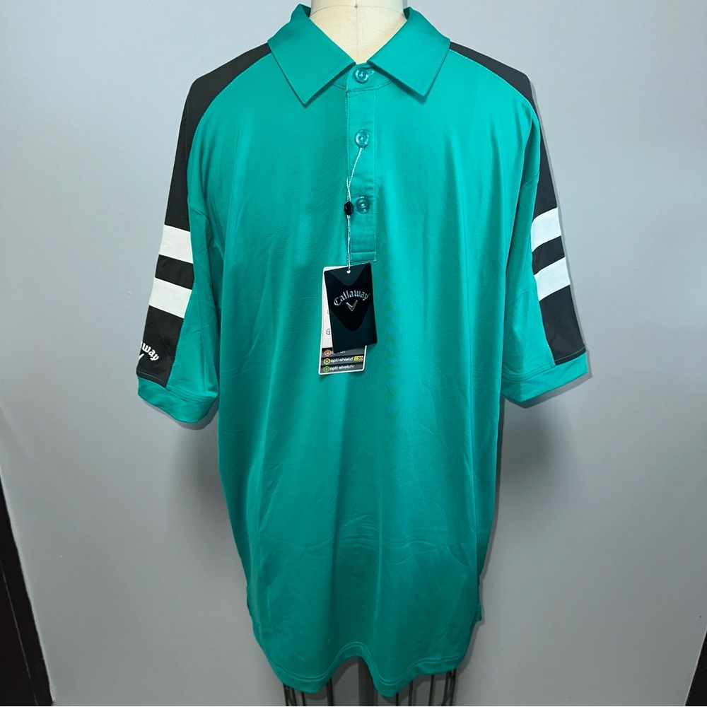 *NWT* Men's Callaway Colorblock Golf Polo Opti-Dri, Size M